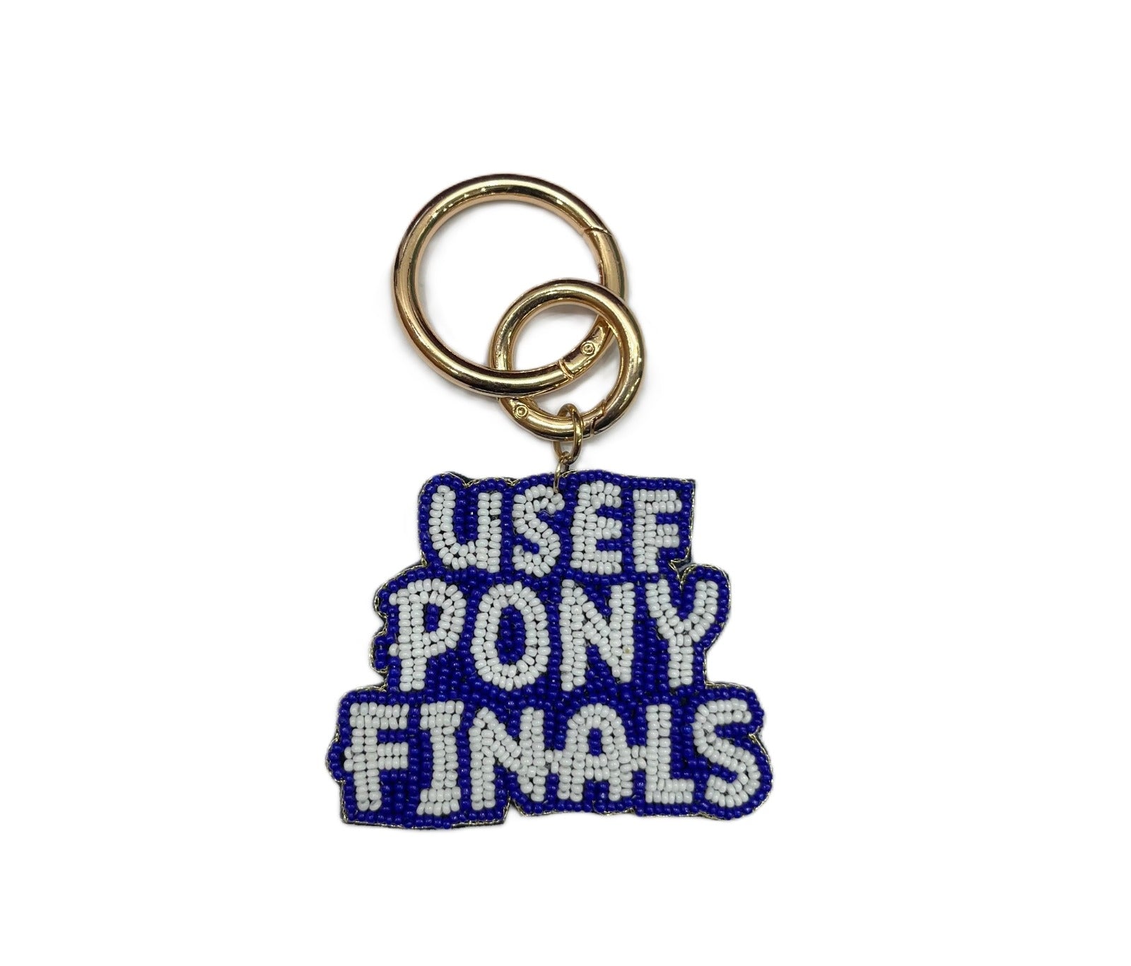 Pony Finals Beaded Keychain
