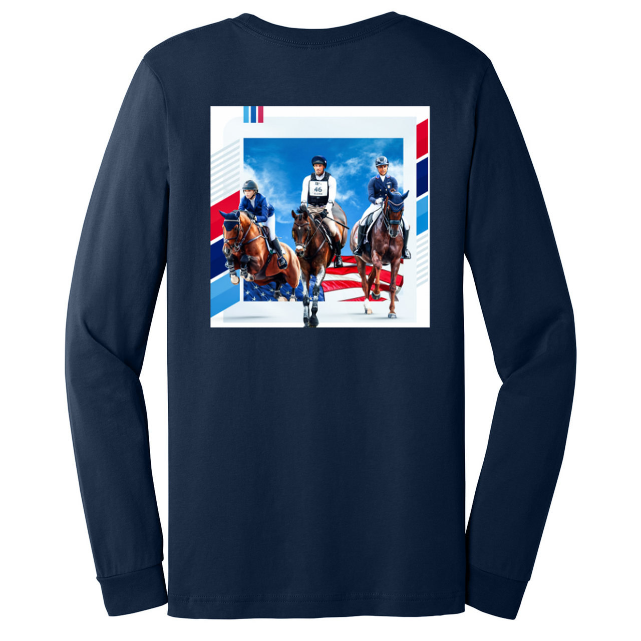 US Equestrian Open Long Sleeve Poster Unisex Tee