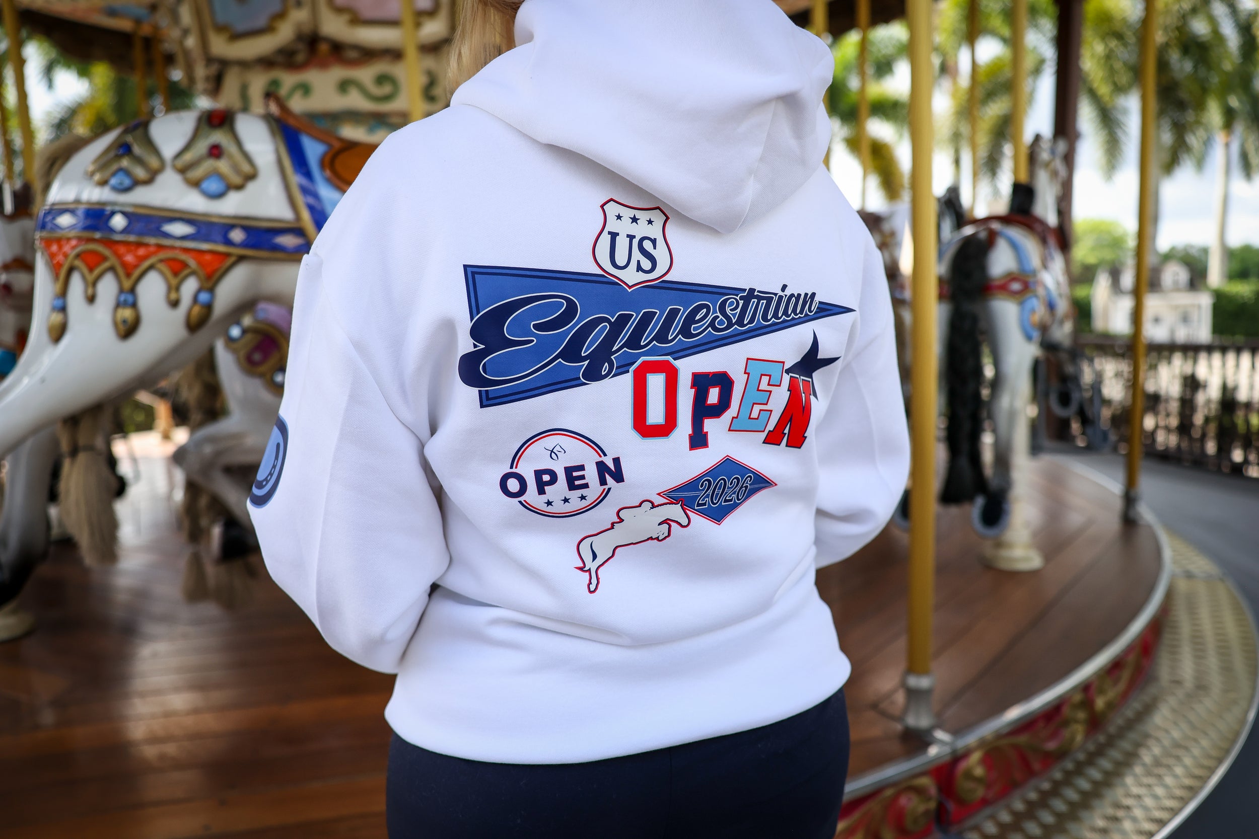 US Equestrian Novelty Jumping Unisex Hood