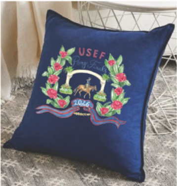 Pony Finals Watercolor Pillow