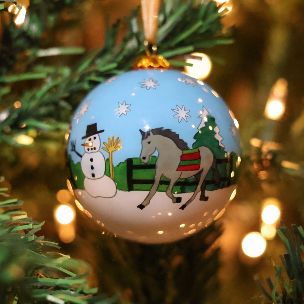 US Equestrian Christmas Ornament