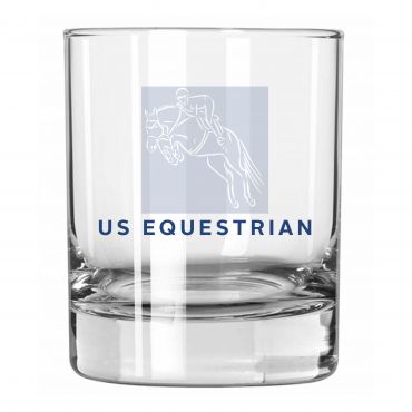 US Equestrian XC Set of 4 Rocks Glasses
